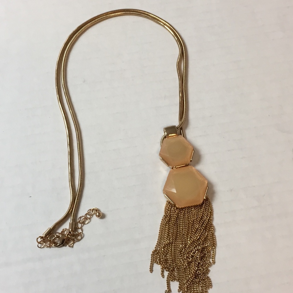 Goldtone necklace with stones